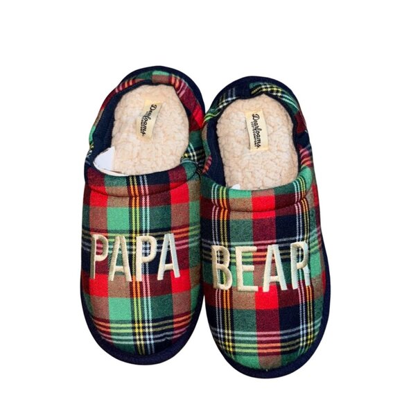 Dearfoams Coy Comfort 'Papa Bear' Slippers-Plaid-Mens 7/8-NWT - Picture 1 of 5